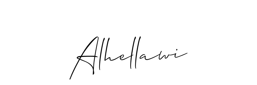 Also You can easily find your signature by using the search form. We will create Alhellawi name handwritten signature images for you free of cost using Allison_Script sign style. Alhellawi signature style 2 images and pictures png