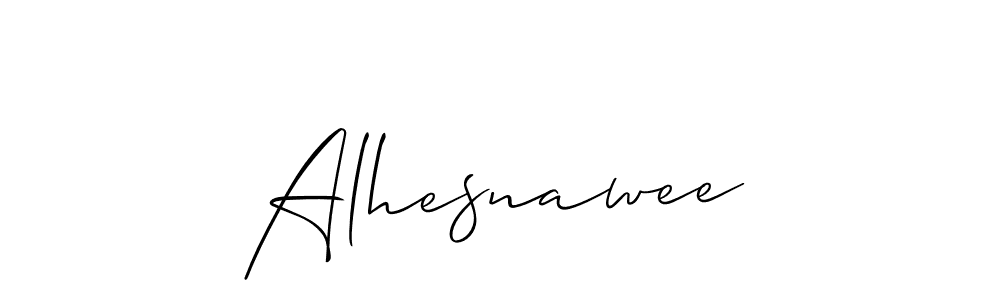 Similarly Allison_Script is the best handwritten signature design. Signature creator online .You can use it as an online autograph creator for name Alhesnawee. Alhesnawee signature style 2 images and pictures png