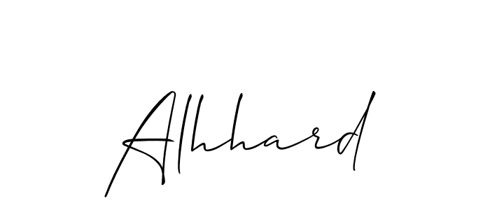 Also we have Alhhard name is the best signature style. Create professional handwritten signature collection using Allison_Script autograph style. Alhhard signature style 2 images and pictures png