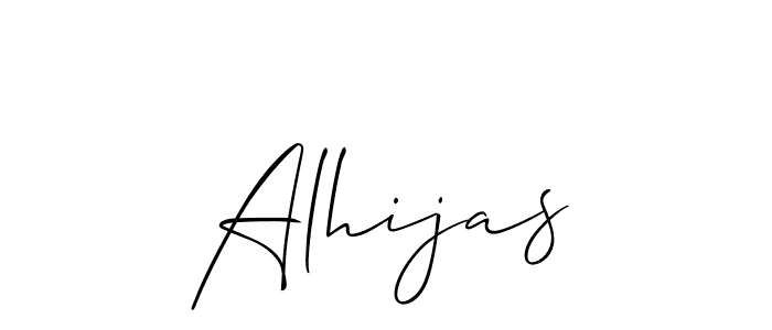 Alhijas stylish signature style. Best Handwritten Sign (Allison_Script) for my name. Handwritten Signature Collection Ideas for my name Alhijas. Alhijas signature style 2 images and pictures png