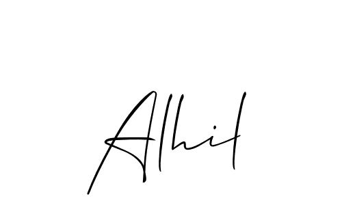 if you are searching for the best signature style for your name Alhil. so please give up your signature search. here we have designed multiple signature styles  using Allison_Script. Alhil signature style 2 images and pictures png