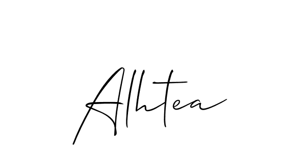 How to make Alhtea name signature. Use Allison_Script style for creating short signs online. This is the latest handwritten sign. Alhtea signature style 2 images and pictures png