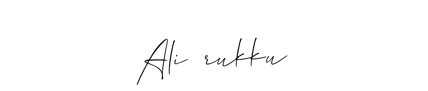 It looks lik you need a new signature style for name Ali❤️rukku. Design unique handwritten (Allison_Script) signature with our free signature maker in just a few clicks. Ali❤️rukku signature style 2 images and pictures png