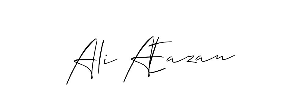 Use a signature maker to create a handwritten signature online. With this signature software, you can design (Allison_Script) your own signature for name Ali Æazan. Ali Æazan signature style 2 images and pictures png