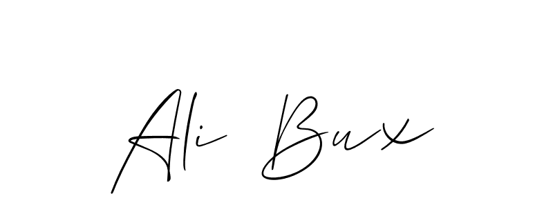 if you are searching for the best signature style for your name Ali  Bux. so please give up your signature search. here we have designed multiple signature styles  using Allison_Script. Ali  Bux signature style 2 images and pictures png