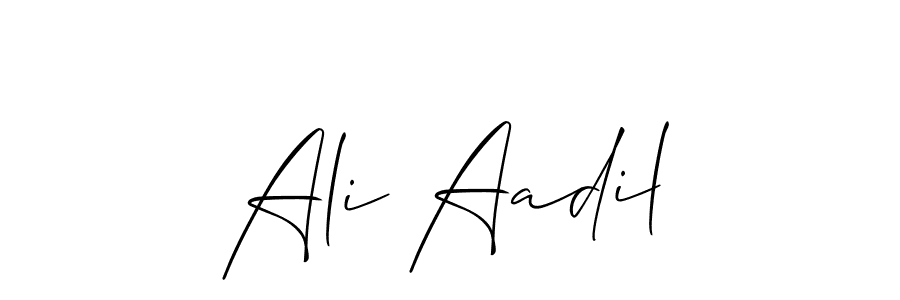 How to Draw Ali Aadil signature style? Allison_Script is a latest design signature styles for name Ali Aadil. Ali Aadil signature style 2 images and pictures png
