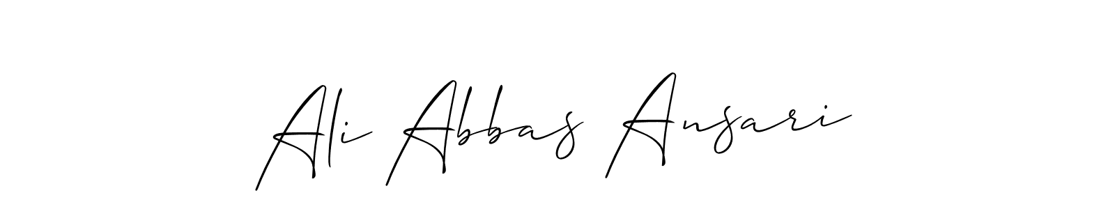 How to make Ali Abbas Ansari signature? Allison_Script is a professional autograph style. Create handwritten signature for Ali Abbas Ansari name. Ali Abbas Ansari signature style 2 images and pictures png
