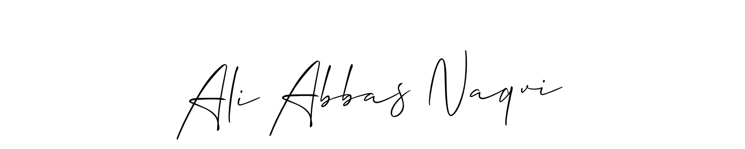 if you are searching for the best signature style for your name Ali Abbas Naqvi. so please give up your signature search. here we have designed multiple signature styles  using Allison_Script. Ali Abbas Naqvi signature style 2 images and pictures png