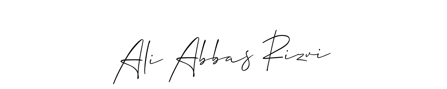 It looks lik you need a new signature style for name Ali Abbas Rizvi. Design unique handwritten (Allison_Script) signature with our free signature maker in just a few clicks. Ali Abbas Rizvi signature style 2 images and pictures png