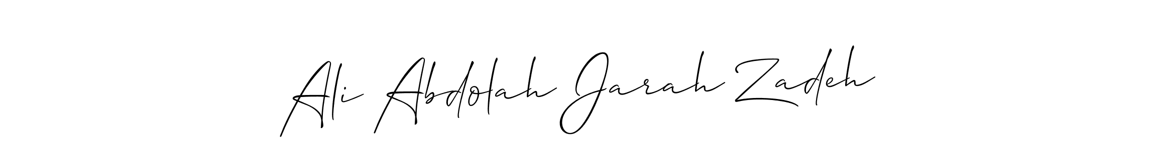 This is the best signature style for the Ali Abdolah Jarah Zadeh name. Also you like these signature font (Allison_Script). Mix name signature. Ali Abdolah Jarah Zadeh signature style 2 images and pictures png