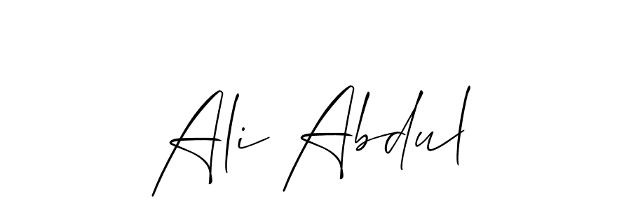 Also You can easily find your signature by using the search form. We will create Ali Abdul name handwritten signature images for you free of cost using Allison_Script sign style. Ali Abdul signature style 2 images and pictures png