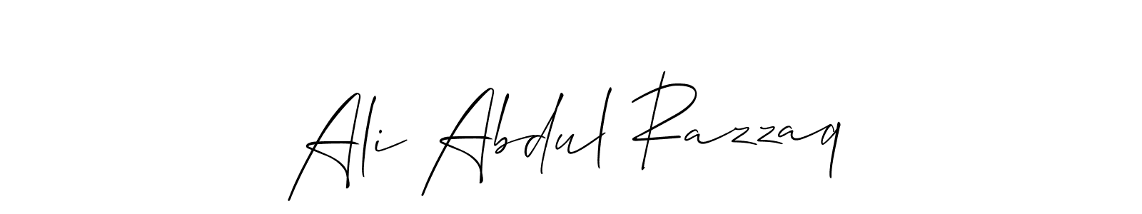 It looks lik you need a new signature style for name Ali Abdul Razzaq. Design unique handwritten (Allison_Script) signature with our free signature maker in just a few clicks. Ali Abdul Razzaq signature style 2 images and pictures png
