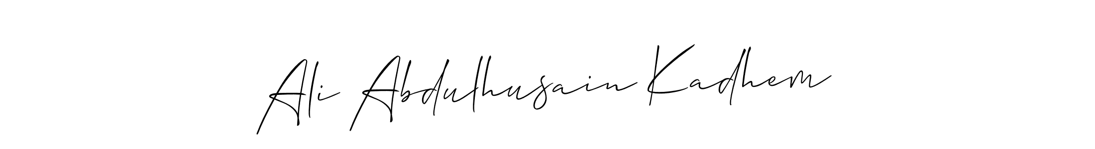 Create a beautiful signature design for name Ali Abdulhusain Kadhem. With this signature (Allison_Script) fonts, you can make a handwritten signature for free. Ali Abdulhusain Kadhem signature style 2 images and pictures png