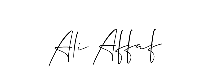 Also You can easily find your signature by using the search form. We will create Ali Affaf name handwritten signature images for you free of cost using Allison_Script sign style. Ali Affaf signature style 2 images and pictures png