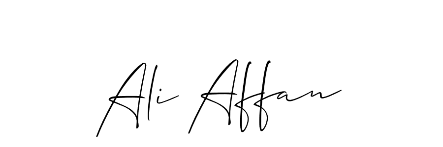 Similarly Allison_Script is the best handwritten signature design. Signature creator online .You can use it as an online autograph creator for name Ali Affan. Ali Affan signature style 2 images and pictures png