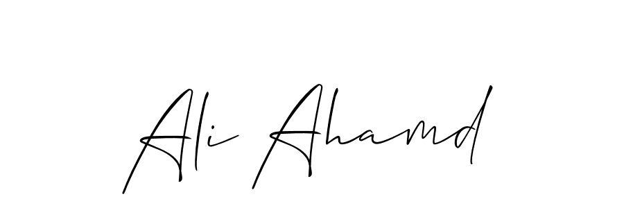 Make a beautiful signature design for name Ali Ahamd. With this signature (Allison_Script) style, you can create a handwritten signature for free. Ali Ahamd signature style 2 images and pictures png