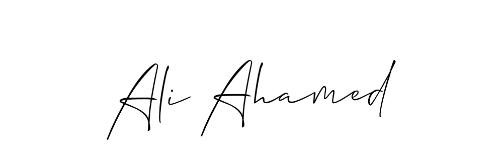 Ali Ahamed stylish signature style. Best Handwritten Sign (Allison_Script) for my name. Handwritten Signature Collection Ideas for my name Ali Ahamed. Ali Ahamed signature style 2 images and pictures png