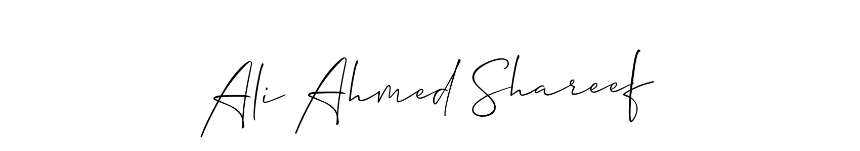 Make a short Ali Ahmed Shareef signature style. Manage your documents anywhere anytime using Allison_Script. Create and add eSignatures, submit forms, share and send files easily. Ali Ahmed Shareef signature style 2 images and pictures png