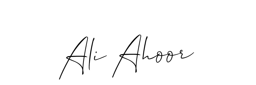 Make a beautiful signature design for name Ali Ahoor. With this signature (Allison_Script) style, you can create a handwritten signature for free. Ali Ahoor signature style 2 images and pictures png