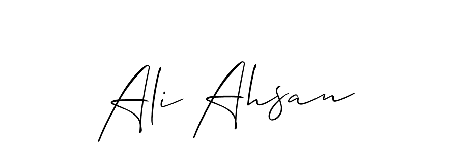 Also You can easily find your signature by using the search form. We will create Ali Ahsan name handwritten signature images for you free of cost using Allison_Script sign style. Ali Ahsan signature style 2 images and pictures png