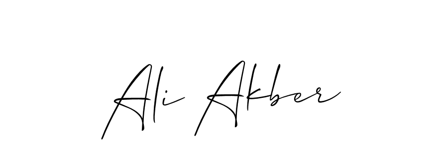 You should practise on your own different ways (Allison_Script) to write your name (Ali Akber) in signature. don't let someone else do it for you. Ali Akber signature style 2 images and pictures png