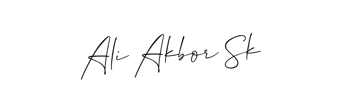How to Draw Ali Akbor Sk signature style? Allison_Script is a latest design signature styles for name Ali Akbor Sk. Ali Akbor Sk signature style 2 images and pictures png