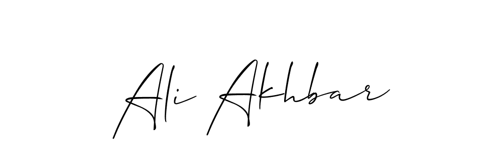 How to make Ali Akhbar signature? Allison_Script is a professional autograph style. Create handwritten signature for Ali Akhbar name. Ali Akhbar signature style 2 images and pictures png