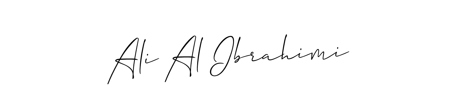 Also You can easily find your signature by using the search form. We will create Ali Al Ibrahimi name handwritten signature images for you free of cost using Allison_Script sign style. Ali Al Ibrahimi signature style 2 images and pictures png