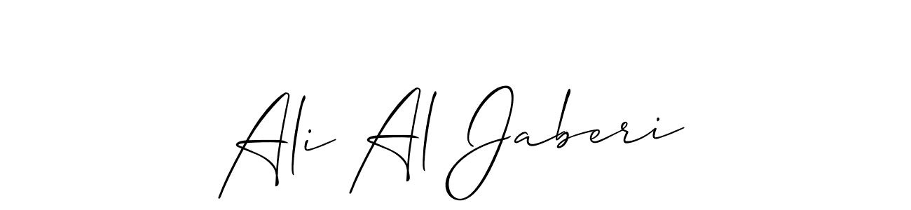 Use a signature maker to create a handwritten signature online. With this signature software, you can design (Allison_Script) your own signature for name Ali Al Jaberi. Ali Al Jaberi signature style 2 images and pictures png