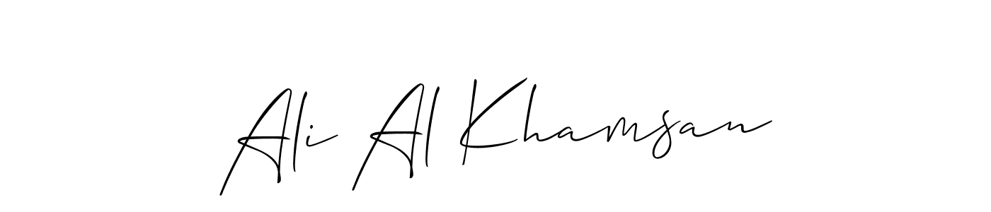 Also You can easily find your signature by using the search form. We will create Ali Al Khamsan name handwritten signature images for you free of cost using Allison_Script sign style. Ali Al Khamsan signature style 2 images and pictures png