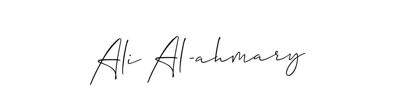 Create a beautiful signature design for name Ali Al-ahmary. With this signature (Allison_Script) fonts, you can make a handwritten signature for free. Ali Al-ahmary signature style 2 images and pictures png