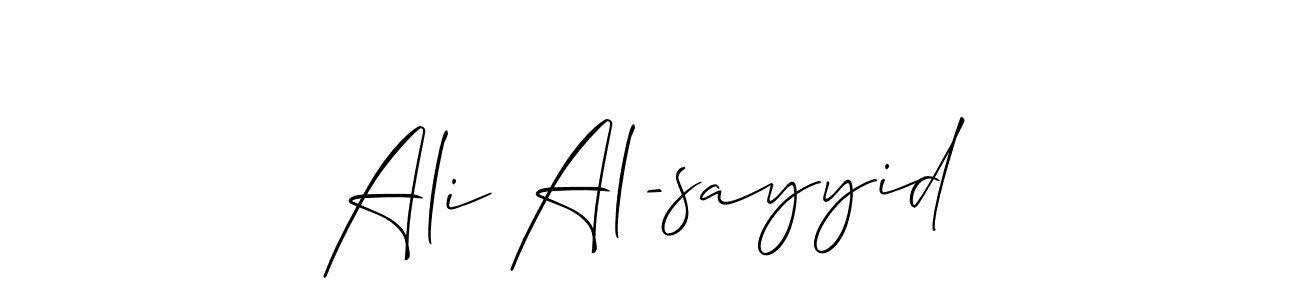 Create a beautiful signature design for name Ali Al-sayyid. With this signature (Allison_Script) fonts, you can make a handwritten signature for free. Ali Al-sayyid signature style 2 images and pictures png