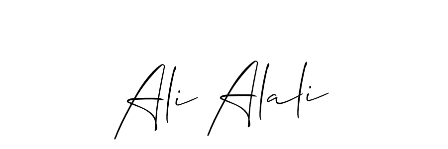 Also You can easily find your signature by using the search form. We will create Ali Alali name handwritten signature images for you free of cost using Allison_Script sign style. Ali Alali signature style 2 images and pictures png