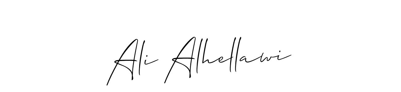 Also we have Ali Alhellawi name is the best signature style. Create professional handwritten signature collection using Allison_Script autograph style. Ali Alhellawi signature style 2 images and pictures png