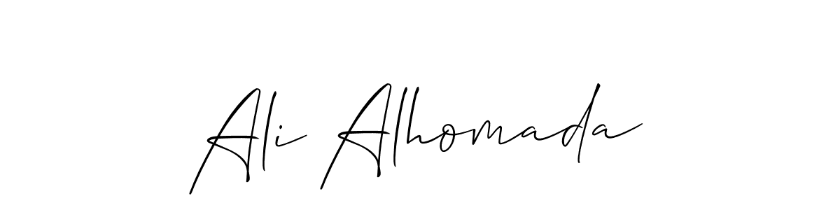 Design your own signature with our free online signature maker. With this signature software, you can create a handwritten (Allison_Script) signature for name Ali Alhomada. Ali Alhomada signature style 2 images and pictures png