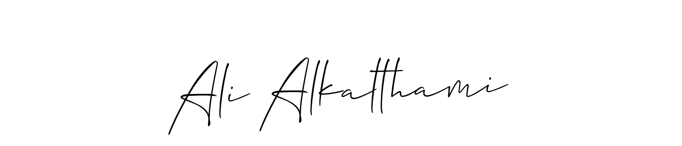 Allison_Script is a professional signature style that is perfect for those who want to add a touch of class to their signature. It is also a great choice for those who want to make their signature more unique. Get Ali Alkalthami name to fancy signature for free. Ali Alkalthami signature style 2 images and pictures png