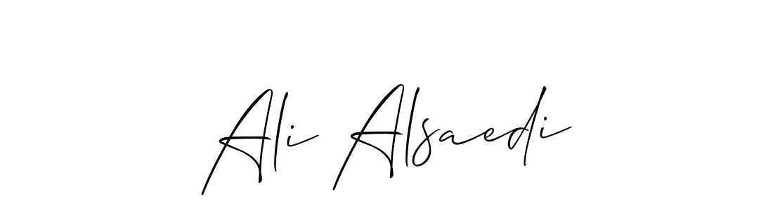Design your own signature with our free online signature maker. With this signature software, you can create a handwritten (Allison_Script) signature for name Ali Alsaedi. Ali Alsaedi signature style 2 images and pictures png