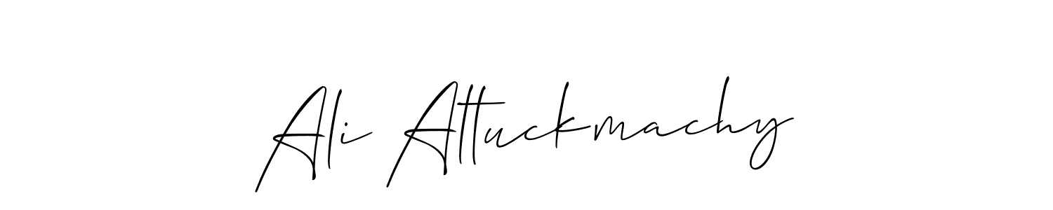 How to make Ali Altuckmachy name signature. Use Allison_Script style for creating short signs online. This is the latest handwritten sign. Ali Altuckmachy signature style 2 images and pictures png