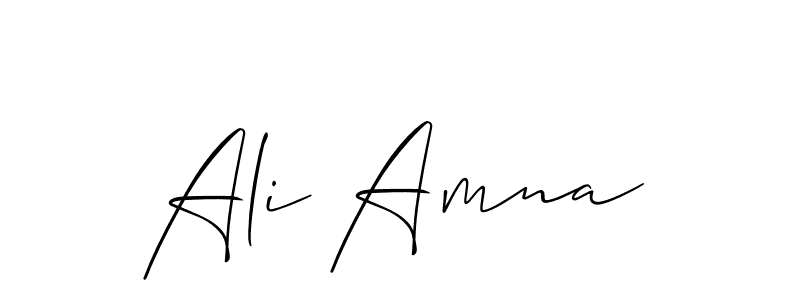 Design your own signature with our free online signature maker. With this signature software, you can create a handwritten (Allison_Script) signature for name Ali Amna. Ali Amna signature style 2 images and pictures png