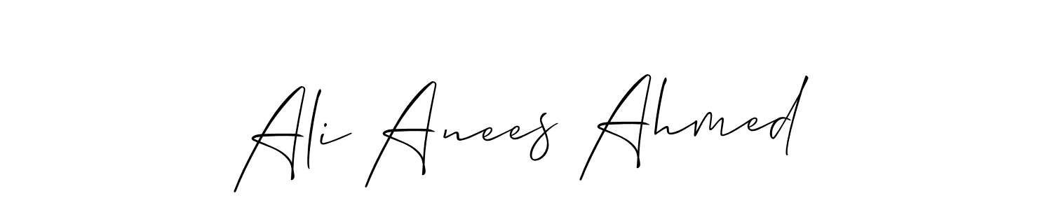 Design your own signature with our free online signature maker. With this signature software, you can create a handwritten (Allison_Script) signature for name Ali Anees Ahmed. Ali Anees Ahmed signature style 2 images and pictures png