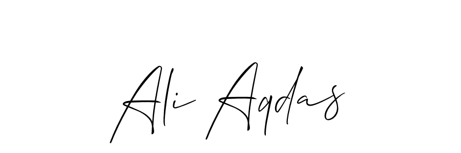 Also You can easily find your signature by using the search form. We will create Ali Aqdas name handwritten signature images for you free of cost using Allison_Script sign style. Ali Aqdas signature style 2 images and pictures png