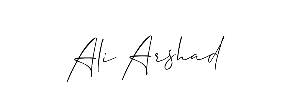 The best way (Allison_Script) to make a short signature is to pick only two or three words in your name. The name Ali Arshad include a total of six letters. For converting this name. Ali Arshad signature style 2 images and pictures png