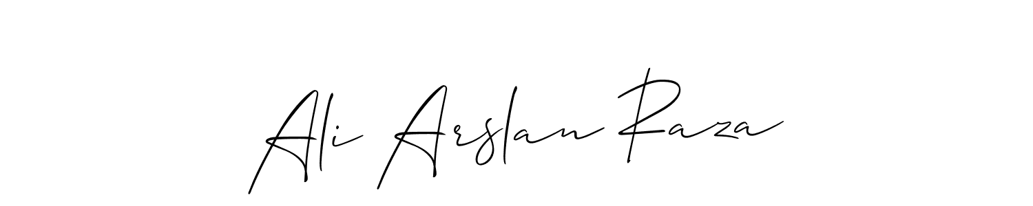 How to make Ali Arslan Raza name signature. Use Allison_Script style for creating short signs online. This is the latest handwritten sign. Ali Arslan Raza signature style 2 images and pictures png