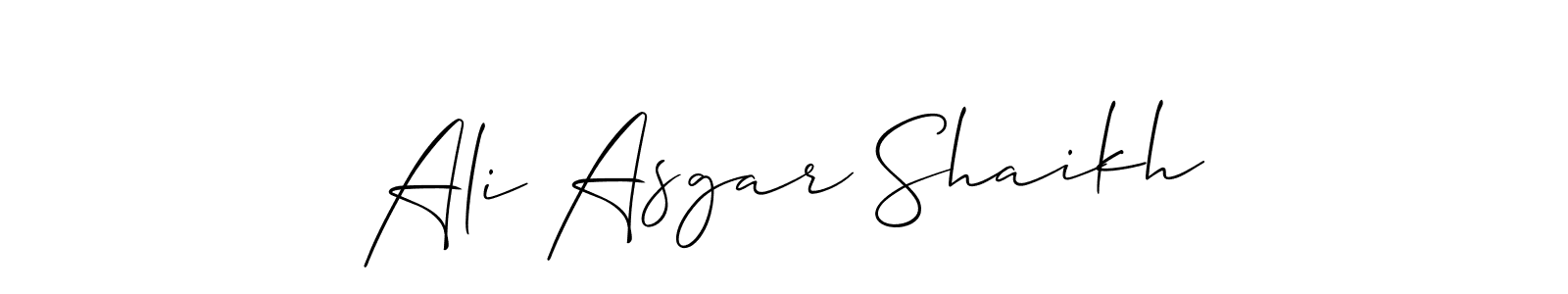 How to Draw Ali Asgar Shaikh signature style? Allison_Script is a latest design signature styles for name Ali Asgar Shaikh. Ali Asgar Shaikh signature style 2 images and pictures png