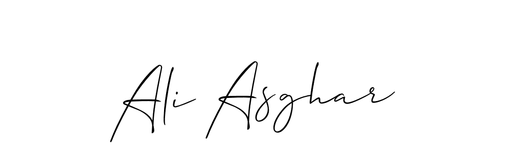 How to make Ali Asghar name signature. Use Allison_Script style for creating short signs online. This is the latest handwritten sign. Ali Asghar signature style 2 images and pictures png