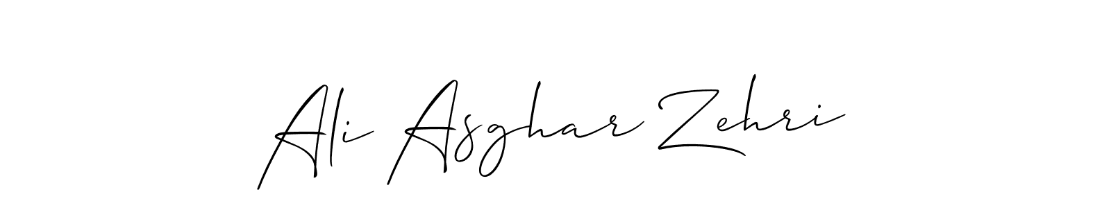 How to Draw Ali Asghar Zehri signature style? Allison_Script is a latest design signature styles for name Ali Asghar Zehri. Ali Asghar Zehri signature style 2 images and pictures png
