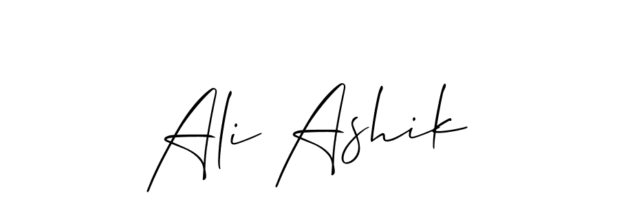 You should practise on your own different ways (Allison_Script) to write your name (Ali Ashik) in signature. don't let someone else do it for you. Ali Ashik signature style 2 images and pictures png
