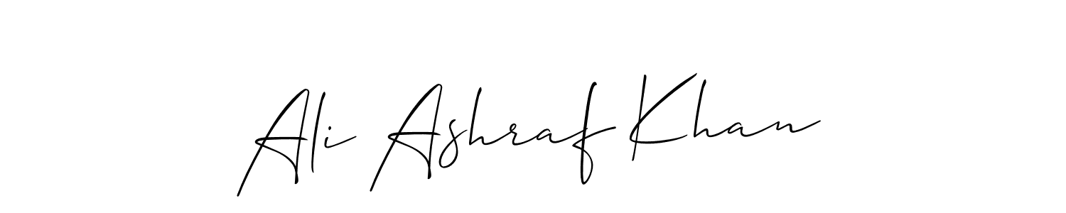 Create a beautiful signature design for name Ali Ashraf Khan. With this signature (Allison_Script) fonts, you can make a handwritten signature for free. Ali Ashraf Khan signature style 2 images and pictures png