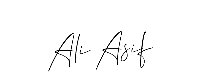 The best way (Allison_Script) to make a short signature is to pick only two or three words in your name. The name Ali Asif include a total of six letters. For converting this name. Ali Asif signature style 2 images and pictures png