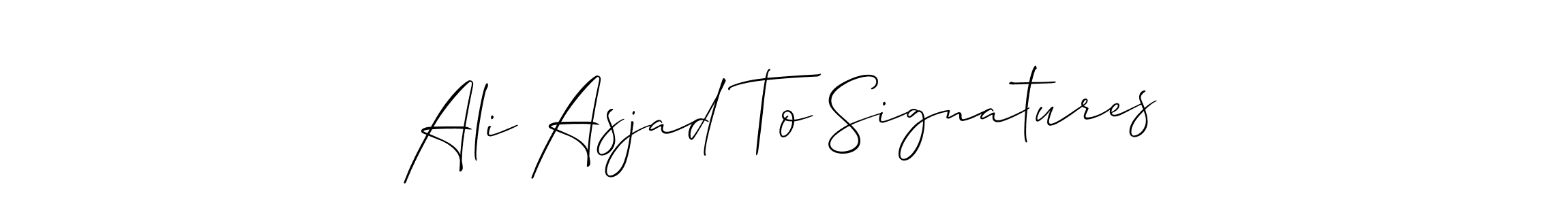 Create a beautiful signature design for name Ali Asjad To Signatures. With this signature (Allison_Script) fonts, you can make a handwritten signature for free. Ali Asjad To Signatures signature style 2 images and pictures png